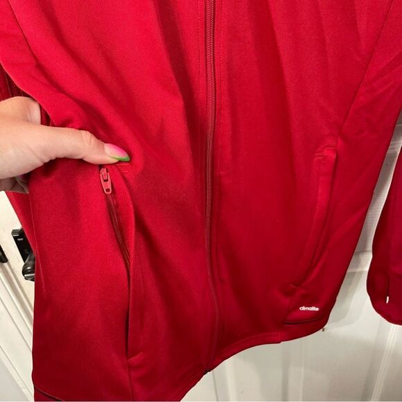 Adidas Red Full-Zip Jacket - Picture 3 of 8